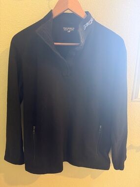 Polo Jeans Co. Ralph Lauren Black Fleece Quarter-Zip Pullover Y2K